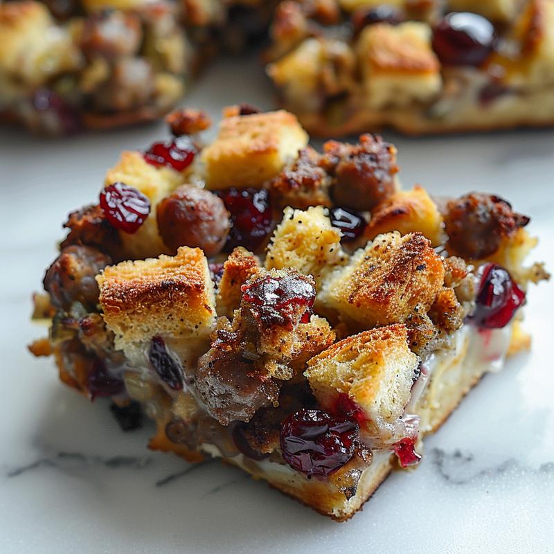 A close-up of a slice of pumpkin dump cake on a light grey plate with a smooth texture.