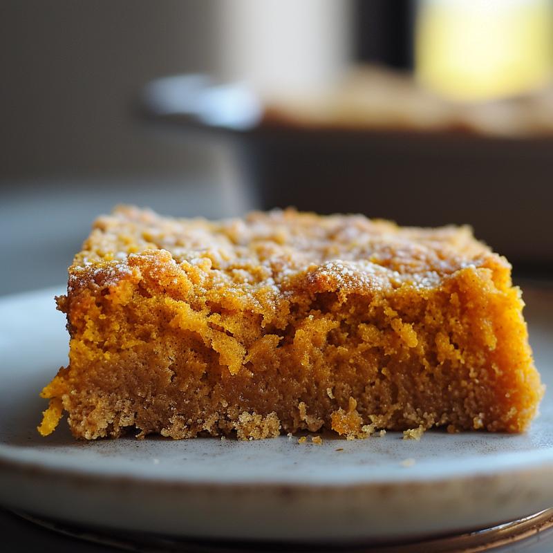 Close-up of a delicious sweet potato casserole made with canned yams, displayed on a white marble surface.