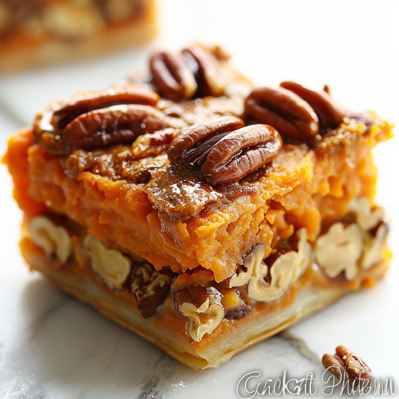 Close-up of a slice of blueberry dump cake on a wooden plate with soft shadows.