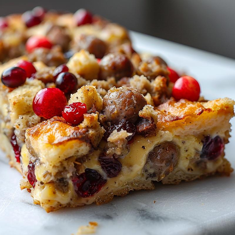 A close-up of a slice of pumpkin dump cake on a light grey plate with a smooth texture.