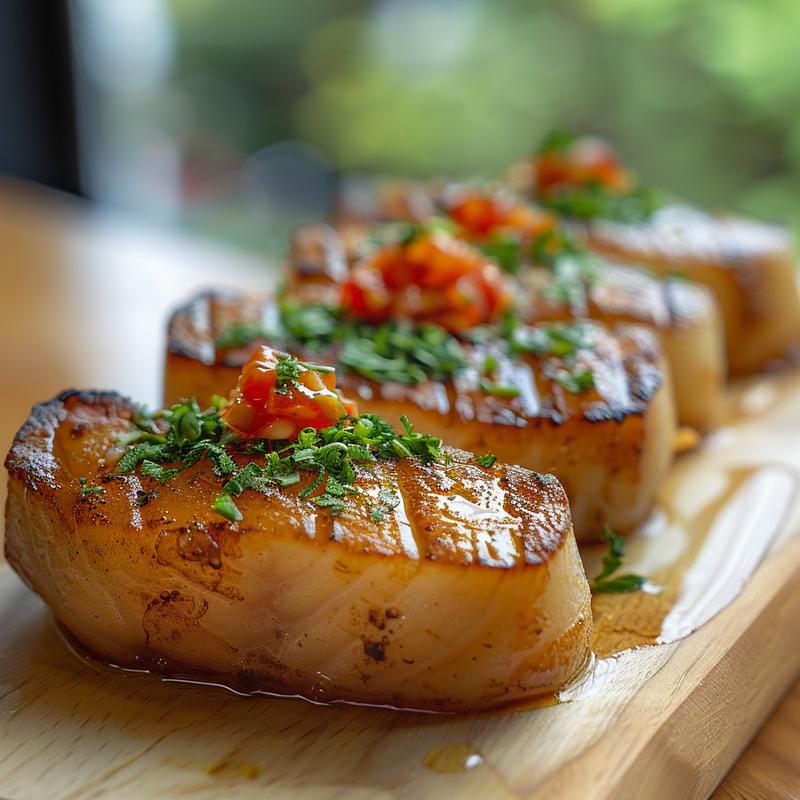 A close-up view of chicken manicotti on a light wood board, showcasing creamy filling and sauce.