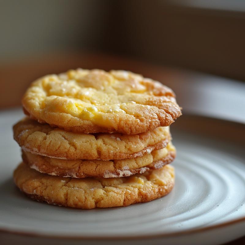 Stack of three egg-shaped cookies on a grey plate.