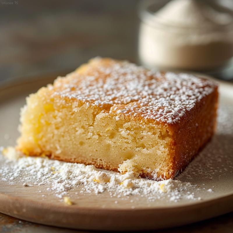 Close-up of a lemon chantilly cake slice showing textures.